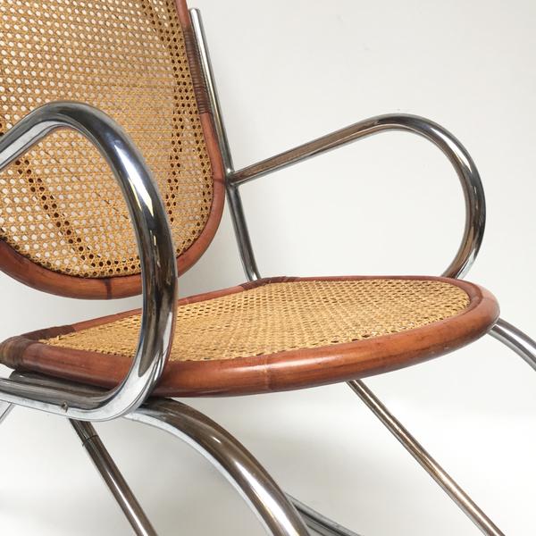 Rocking chrome cane bamboo