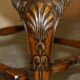 Fauteuil Bergère Antique Thomas Chippendale sculpté Claw & Ball cuir