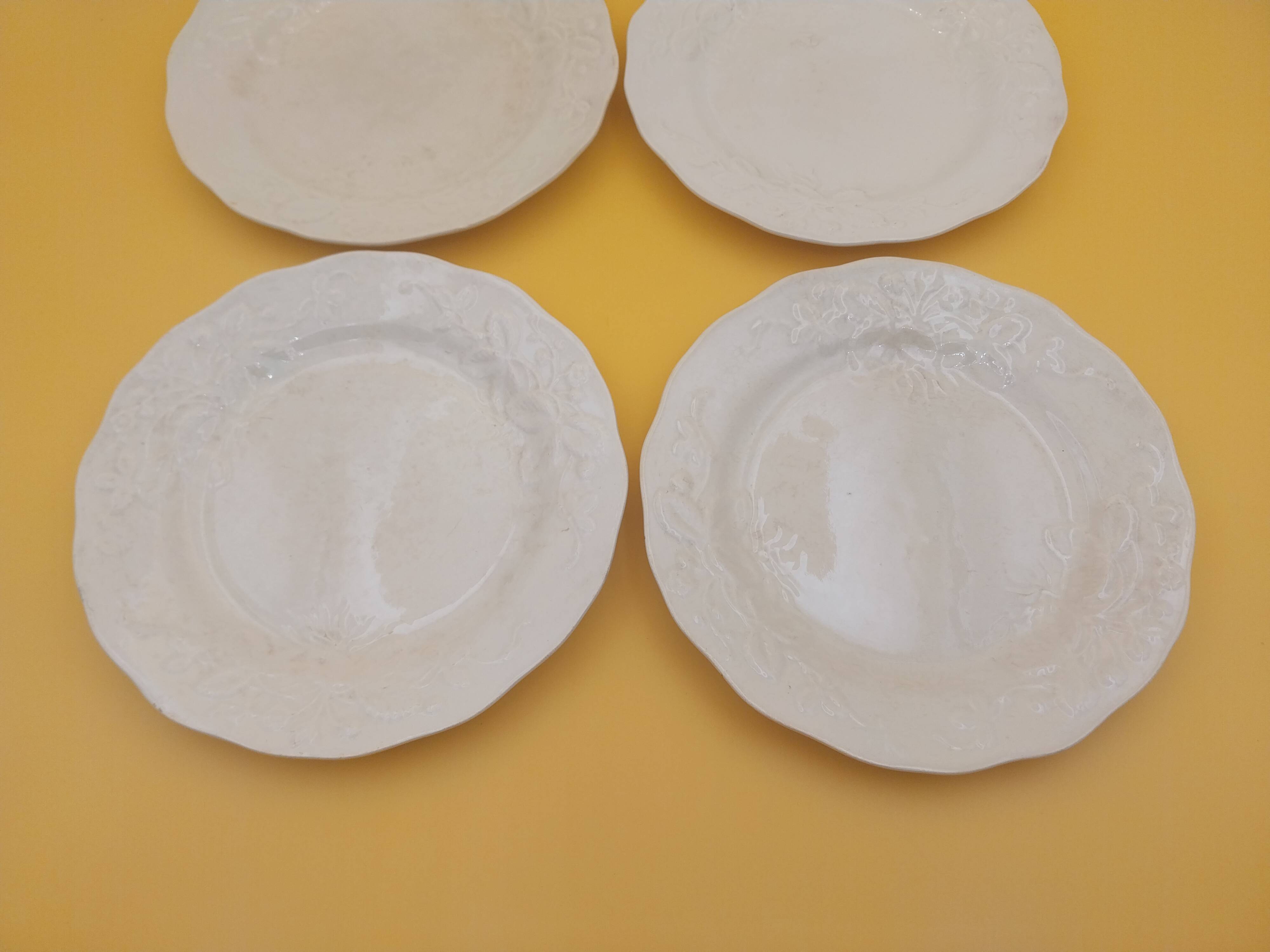 6 plates Creil Montereau Strawberry