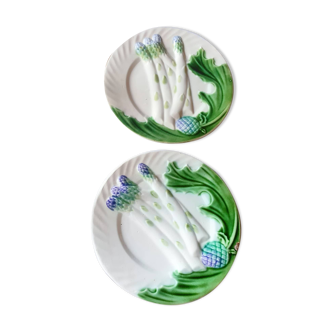 2 Plates in slurry, asparagus & artichoke