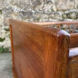 Handmade children's bed with compass feet 1950