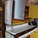 complete kitchen in blue formica buffet table and chairs