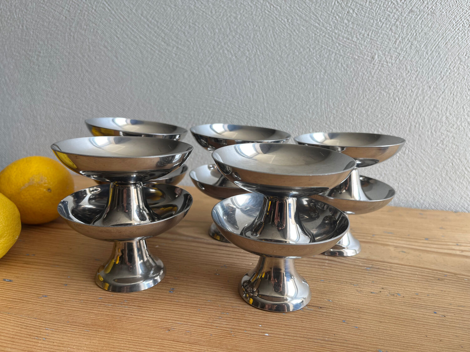 Vintage stainless steel ice cream scoops