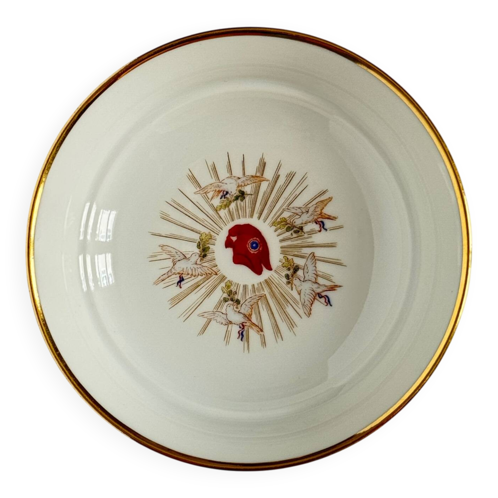 Commemorative Sèvres porcelain dish | Bicentenary of the Ré