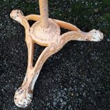 Parisian bistro pedestal table in cast iron and marble