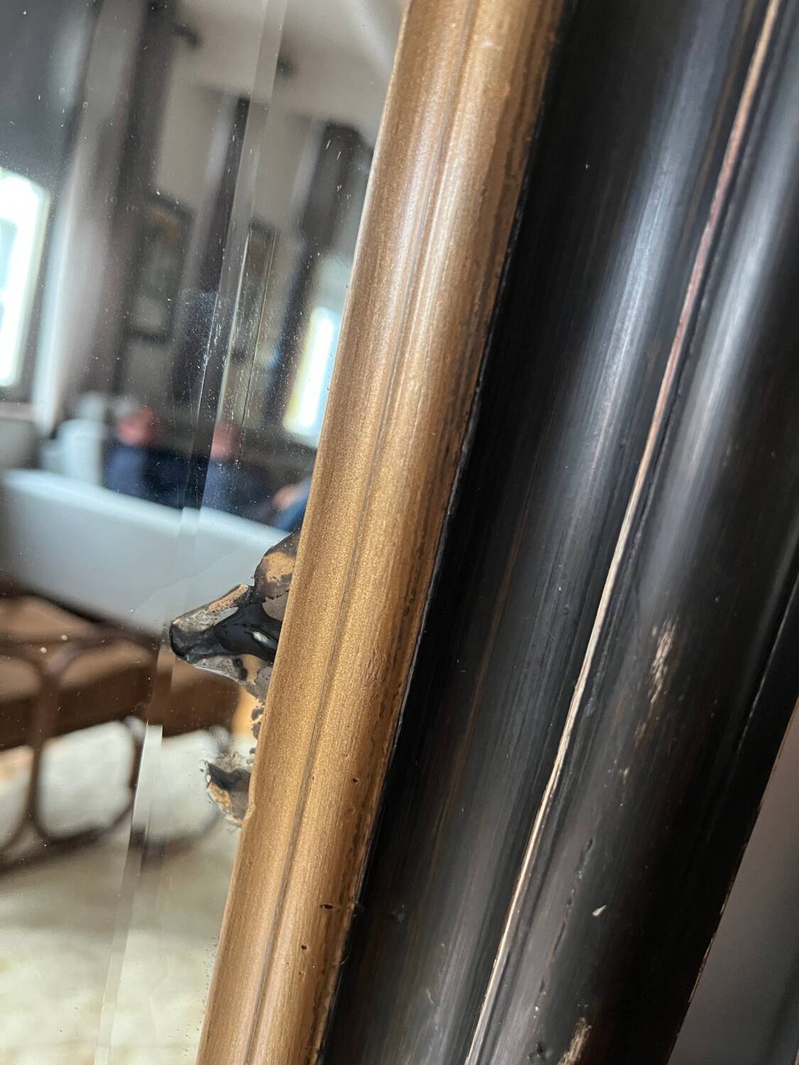 Very large antique shop mirror