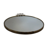 round brass mirror