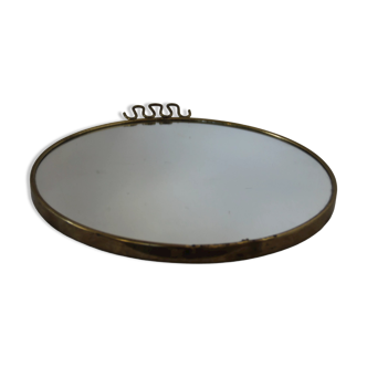 Miroir rond en laiton 26cm