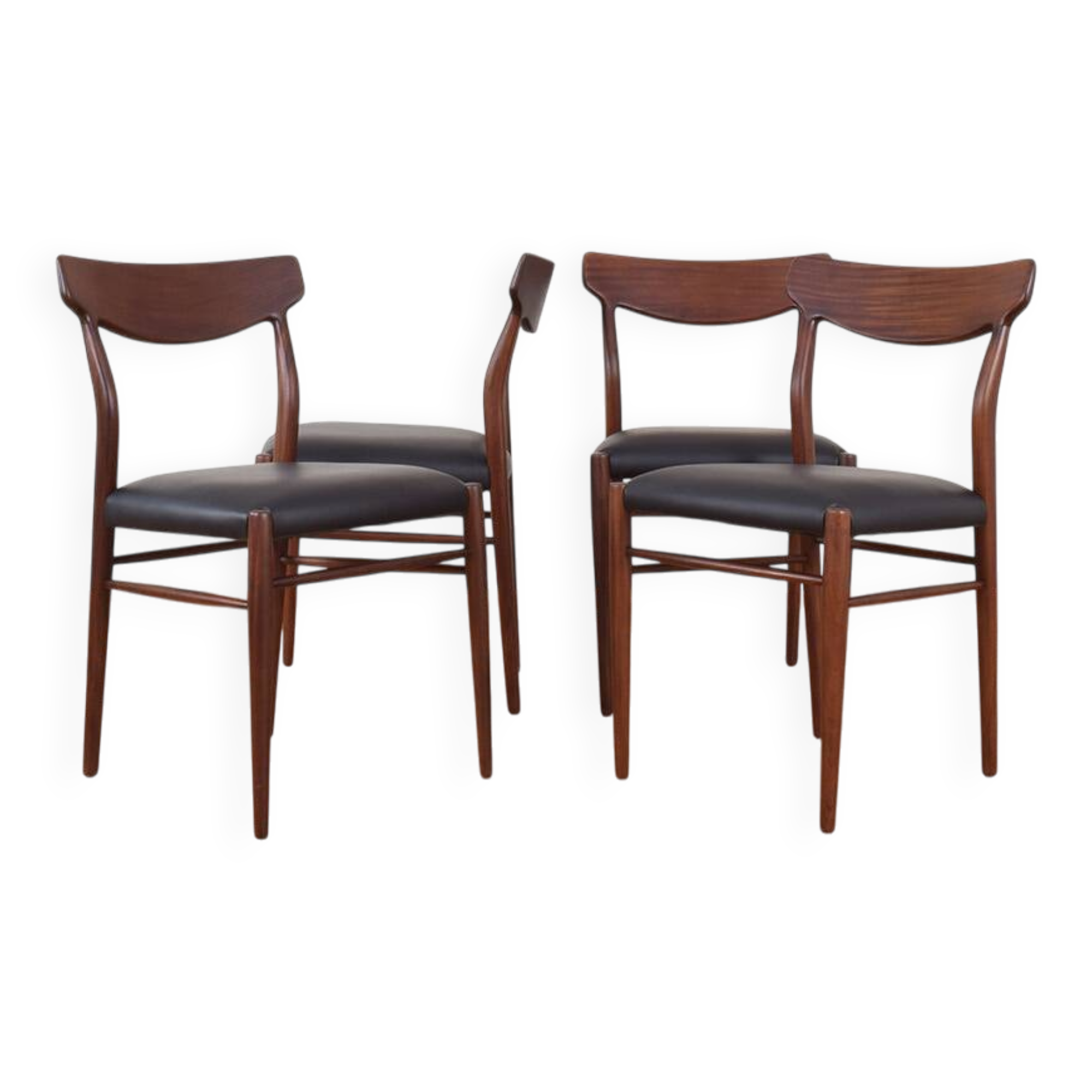 Teak Dining Chairs by Gustav Herkströter for Lübke, 1960s, Set of 4