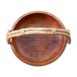 VINTAGE DESIGN WOODEN COUPE and ROPE attributed to Adrien Audoux