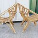 Paire de fauteuils en rotin vintage