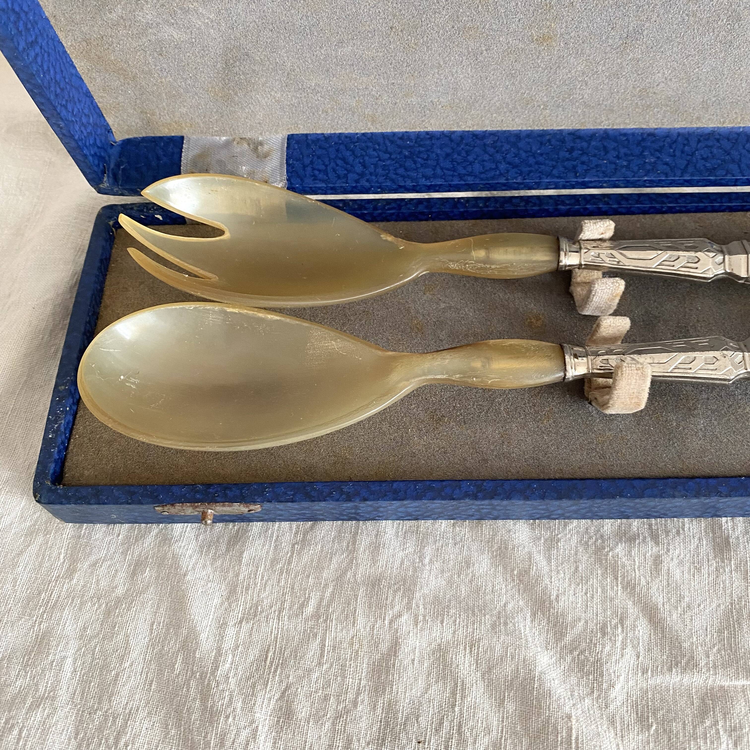 Antique salad servers