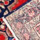 Handmade oriental red wool rug, traditional persian carpet- 104x139cm