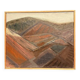 Original Swedish Oil on Canvas – “Glumslövs Backar” by Eric Julius – Signed – Vintage & Framed – 49 × 41 cm