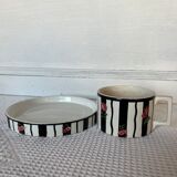 Cup with saucer Sarreguemines U&CIE