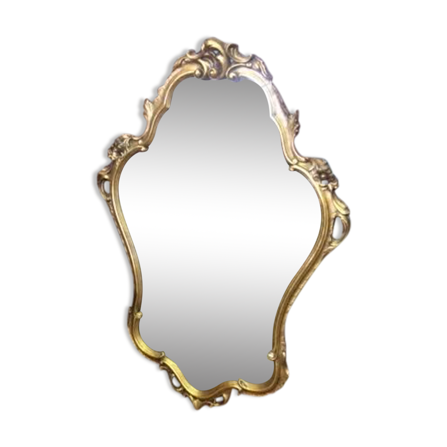 Golden rocaille mirror