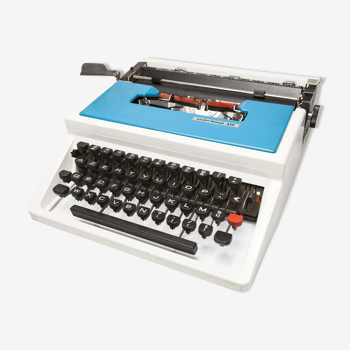 Machine à écrire Underwood 315 portable bleue et noir