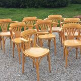 Set of 8 bistro chairs from the 50s/60