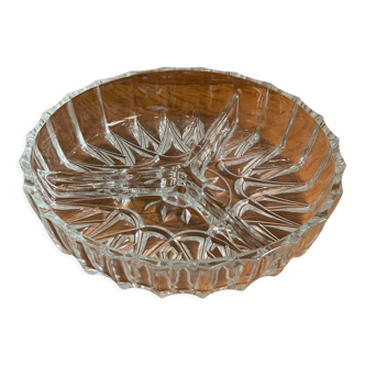 Chiseled glass dish