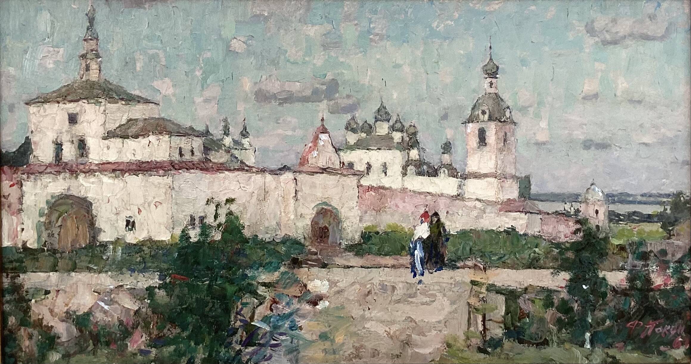 Oil painting on cardboard, dimensions: height -42 cm - width -69 cm -