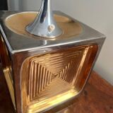 Golden ceramic lamp from the 70s