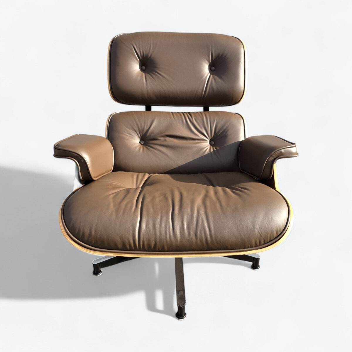 Brown & Walnut Herman Miller Original Eames Tall Lounge Chair & Ottoman