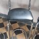 Chaise tabouret de bar chrome 1980