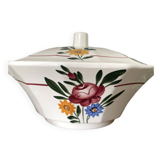 Old earthenware tureen from Sarreguemines