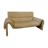 Vintage design sofa de sede ds-2011 in cream leather 2 places