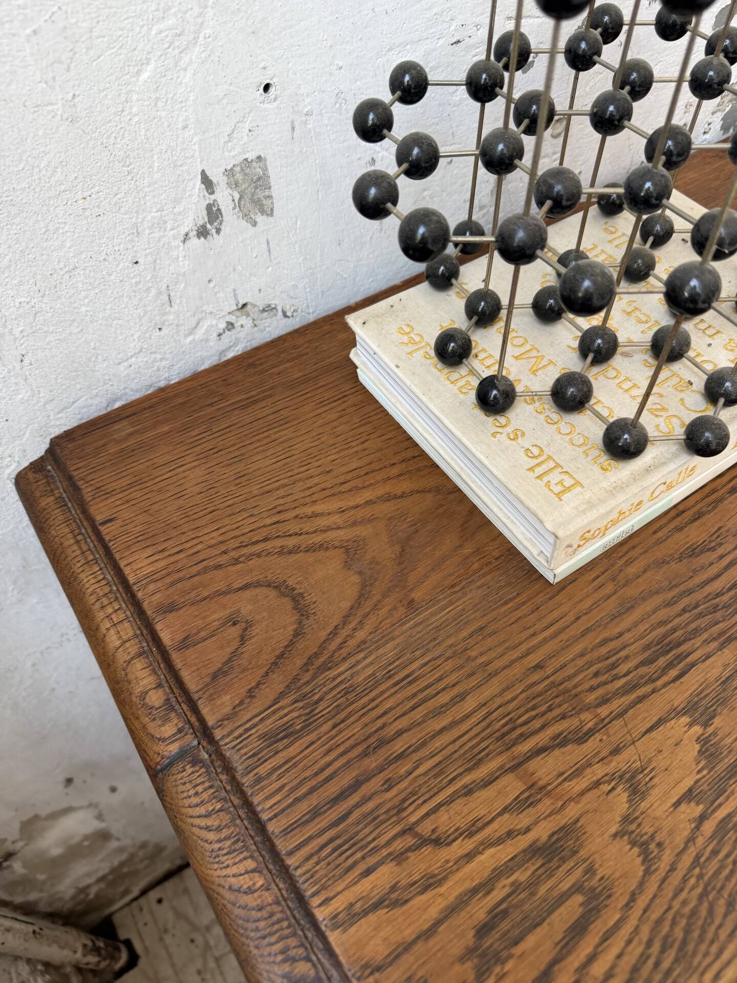 19th-century oak console table