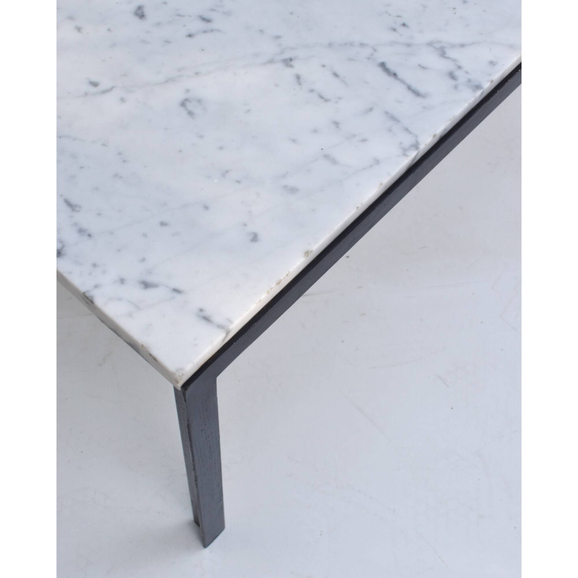 Florence Knoll marble coffee table "T-Angle" 1960s