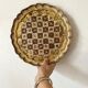 Round wooden tray Florentine -Italy