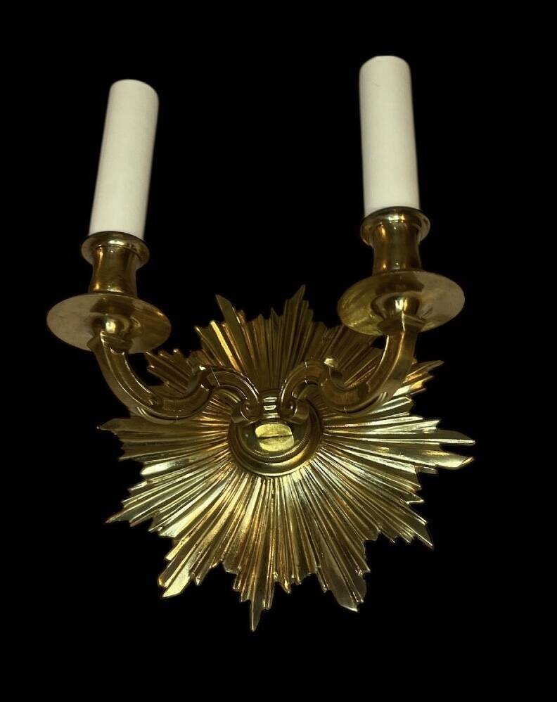 Pair of sun wall lights