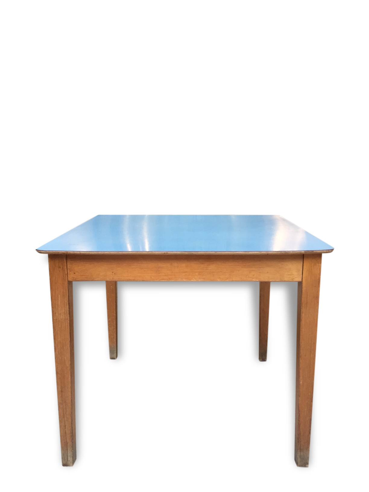 Table de cuisine formica bleue 1960 Selency