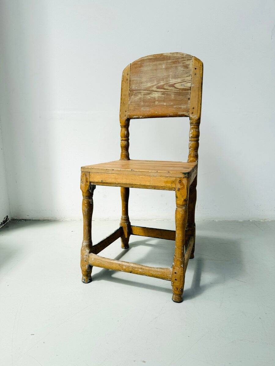 Antique 18th century Swedish Gustavian pine chair