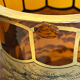 Vase en verre peint