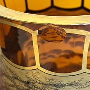 Vase en verre peint