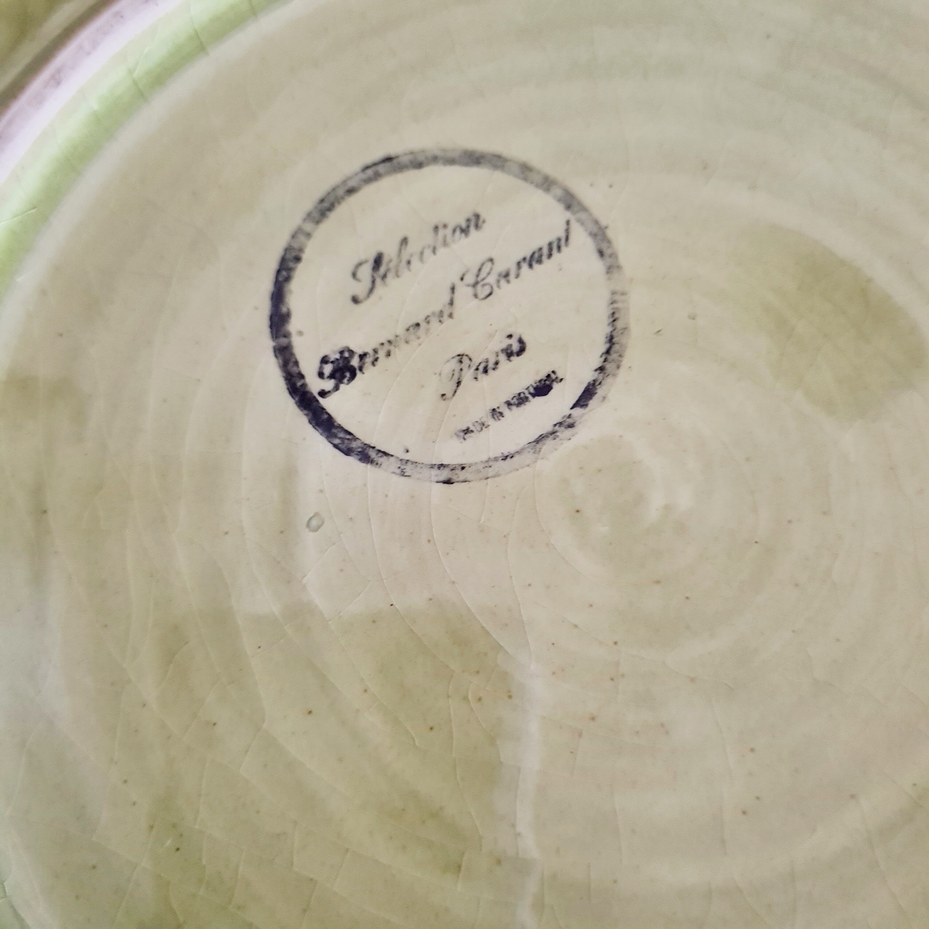 Green slurry dish antique cabbage pattern