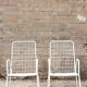 Pair of Emu Rio garden chairs in wire, Italy 1970s