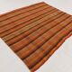 7x8 Burnt Red Area Kilim Rug, 200x240Cm Anatolian Kilim Rug