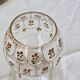 Grand verre ancien émaillé décor floral