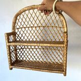 Vintage rattan shelf
