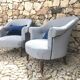 2 Toadstool armchairs