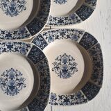 6 assiettes anciennes en faïence terre de fer Gien