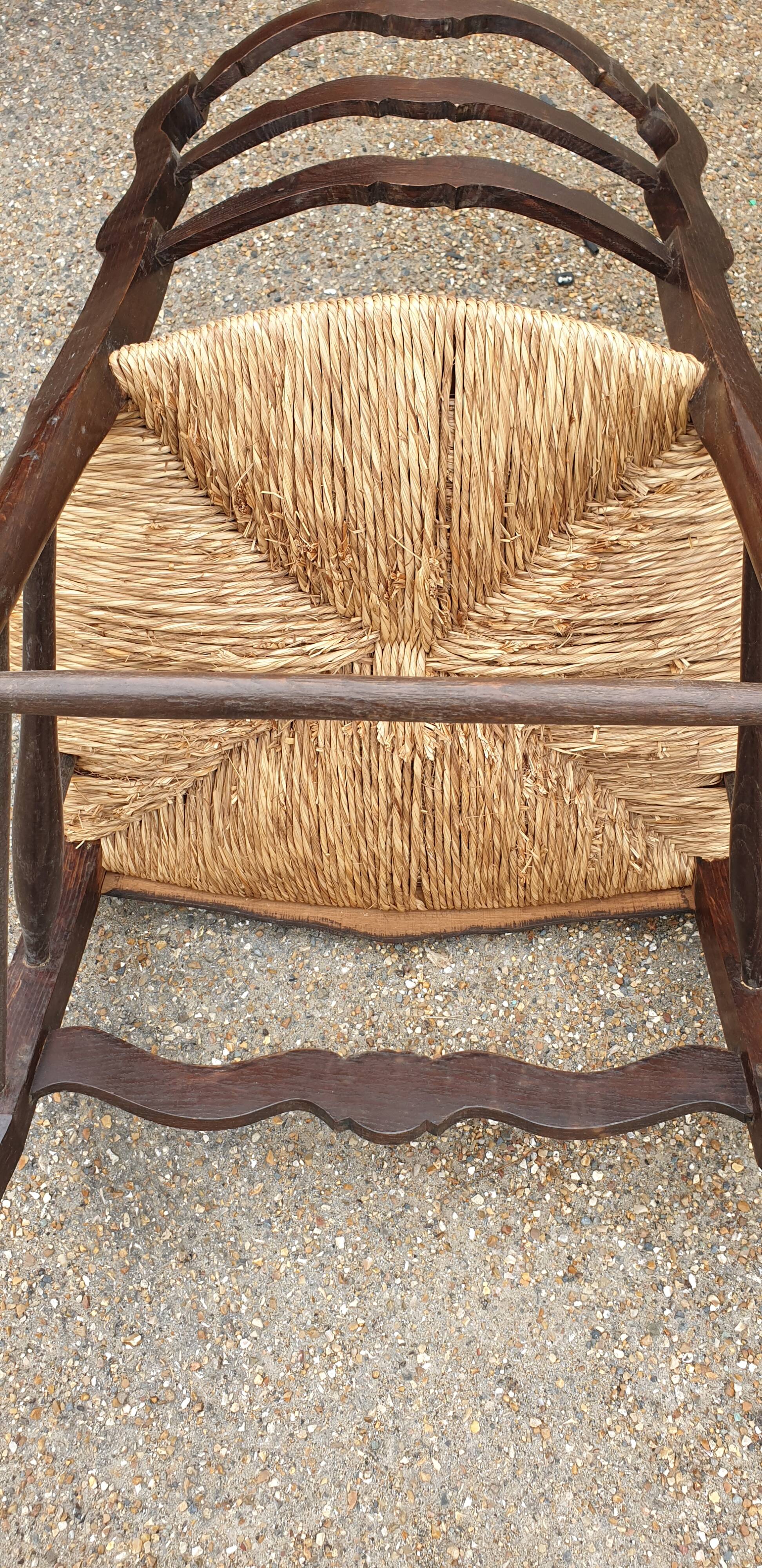 Pair of rustic Provençal armchairs