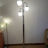 Chrome tripod floor lamp with vintage balls