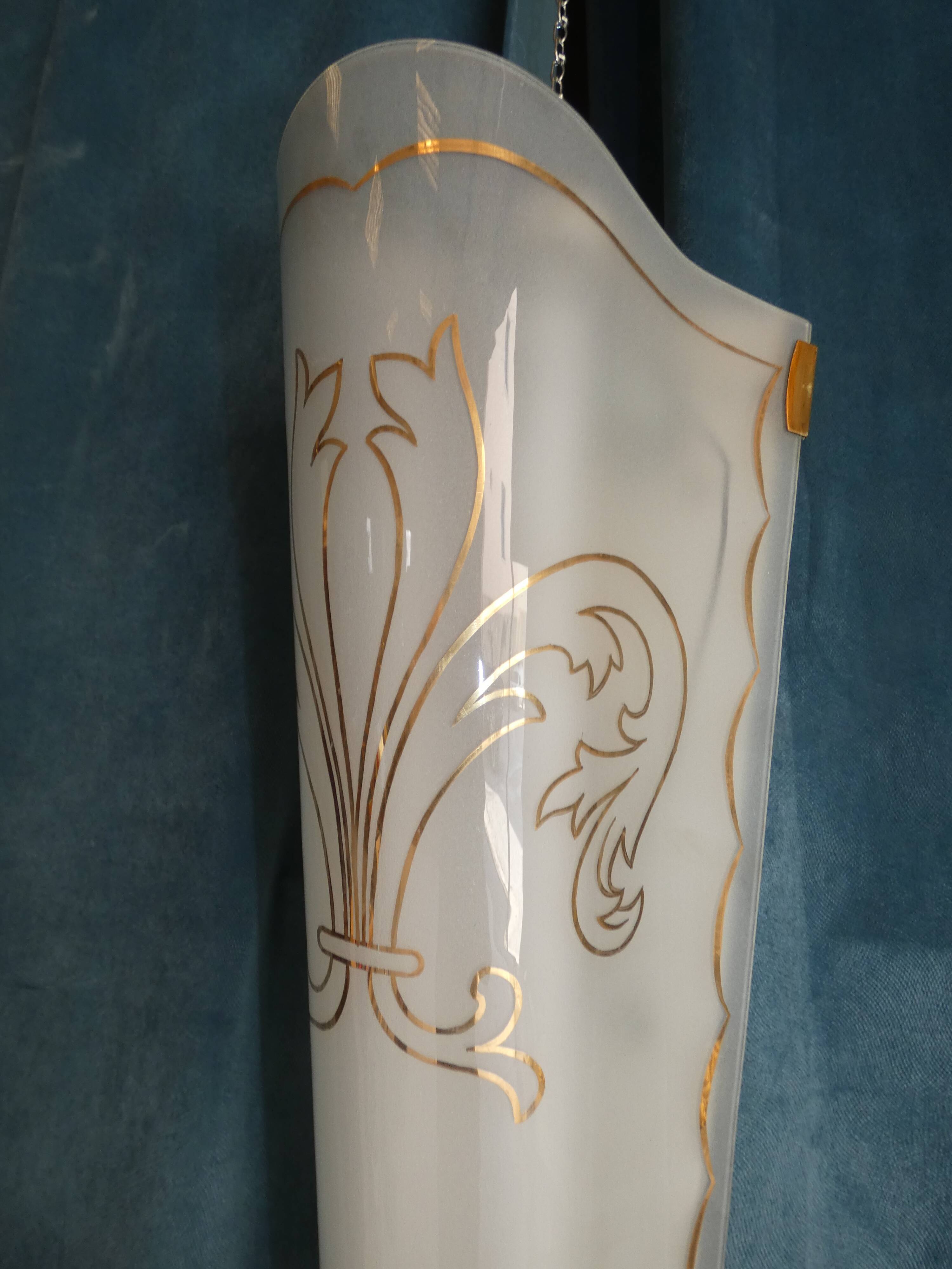 Art deco theatre applied in laiton glass french work 1930