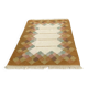 Swedish Flat-Weave Kilim Rölakan Rug Honey dominant colours, Ornamental 1960-70s