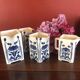 4 pots à lait bleu cobalt