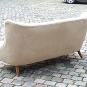 Sofa sofa and 2 armchairs chauffeurs flesh years Wing 50 vintage